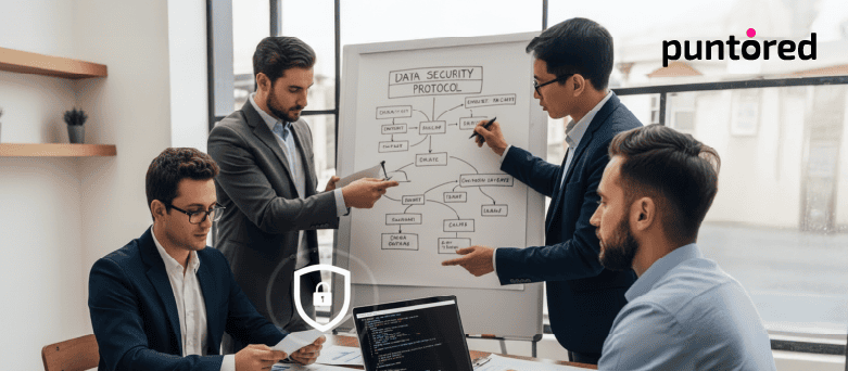 Equipo profesional trabajando en estrategias de Open Finance Colombia y seguridad de datos